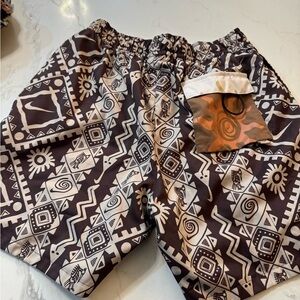 Nike Brown and White Patterned Shorts